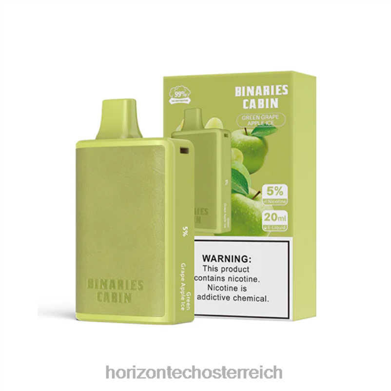 04H4N56 HorizonTech Binaries Cabin Einweg 20mlgrünes Traubenapfeleis