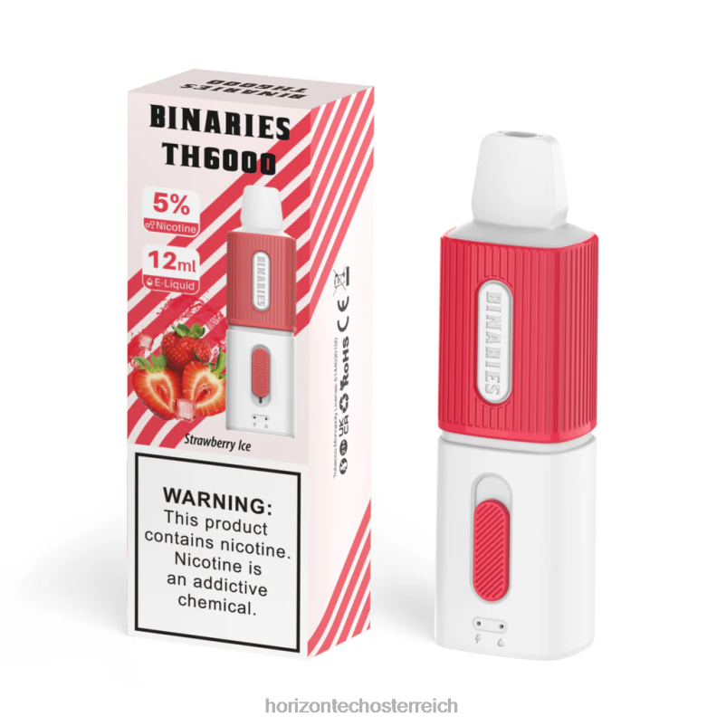 04H4N4 HorizonTech Binaries Cabin th6000 Einweg 12ml - HorizonTech disposable vape Erdbeereis