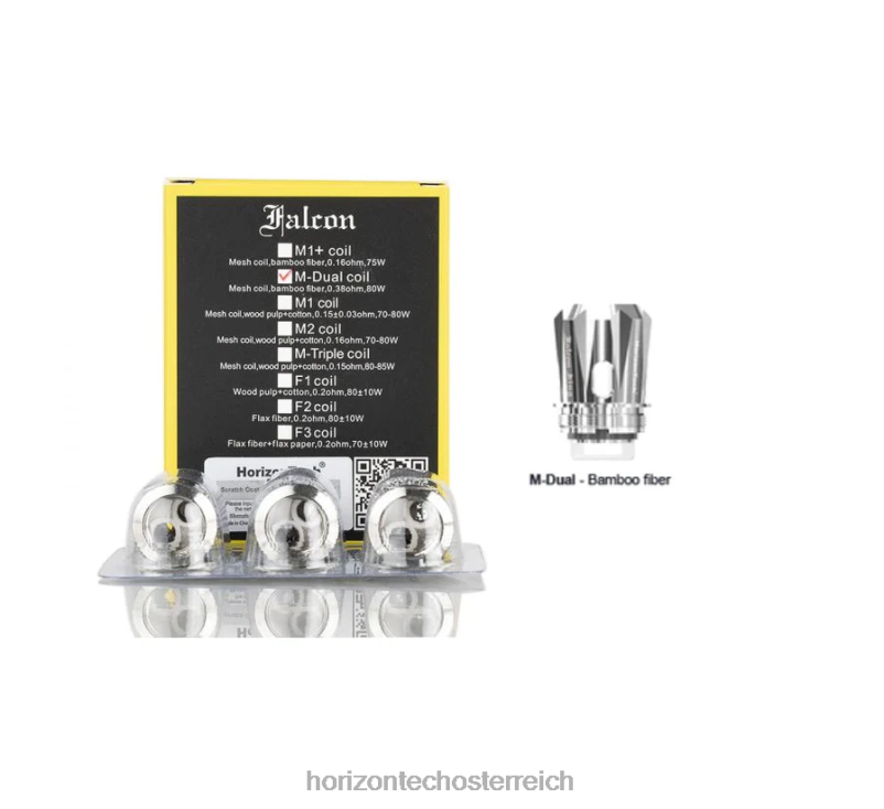 04H4N165 HorizonTech Falcon Spulen (3er-Pack)M-Dual-Mesh-Spule 0,38 Ohm